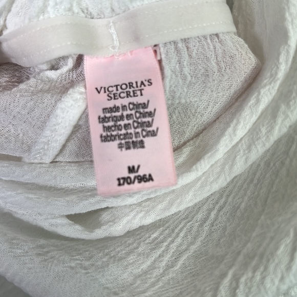 VICTORIA'S SECRET Boho Beach Pool Cover Up One Piece White Romper size Medium - Picture 10 of 13